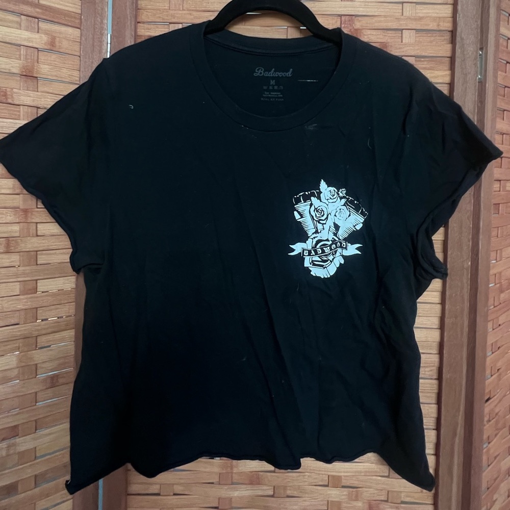 Badwood twin cams crop top